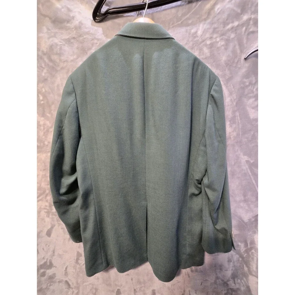 Vintage New Castle & York Blazer Mens 46L Green Sports Coat Jacket
